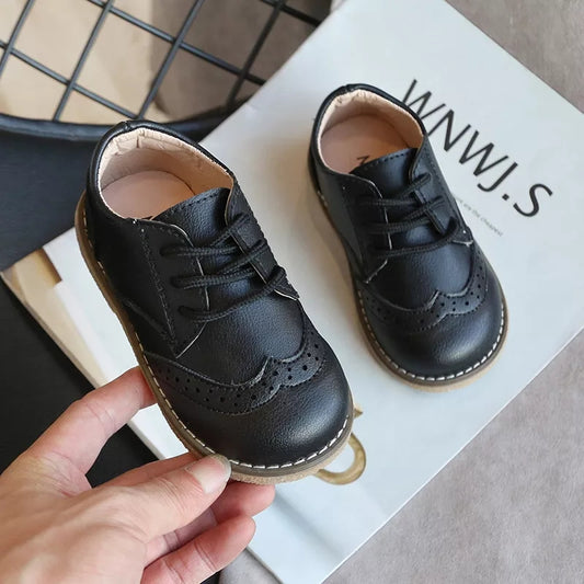 Black Slip-on Oxford Shoes
