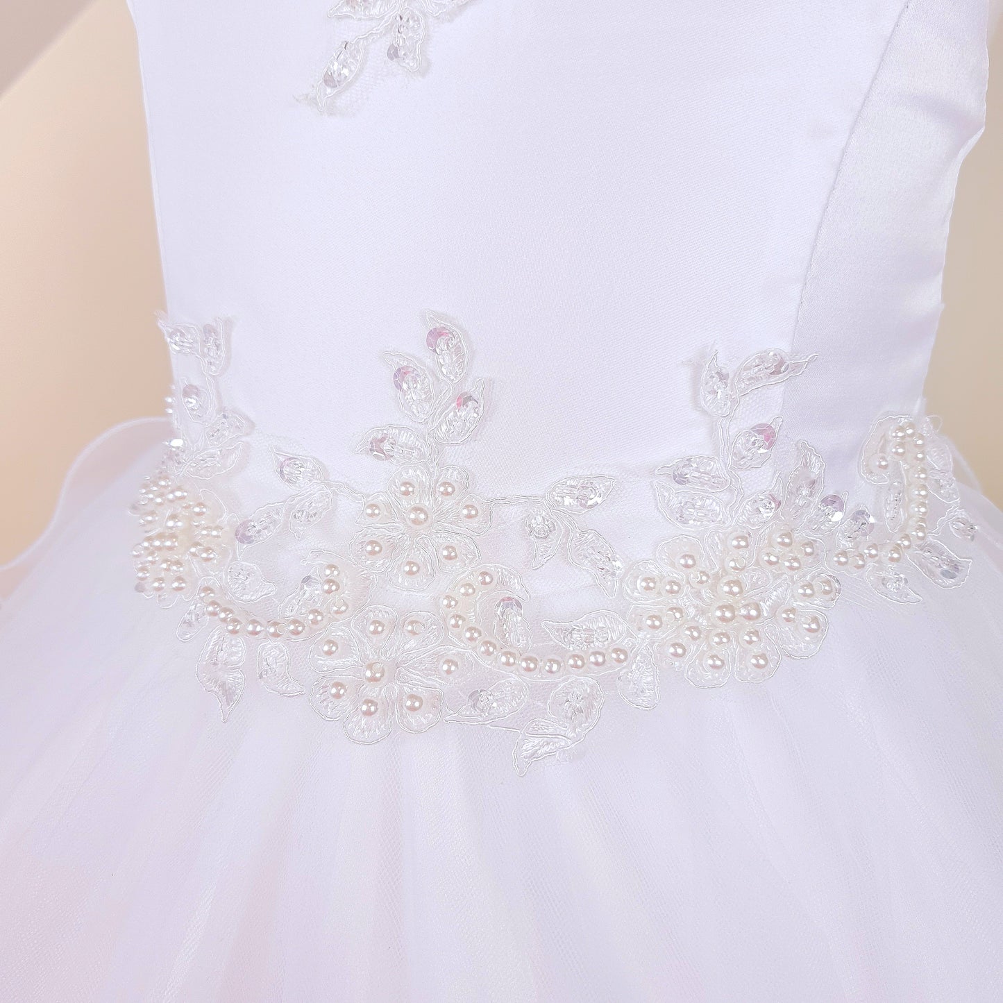 Royal high-low white dress