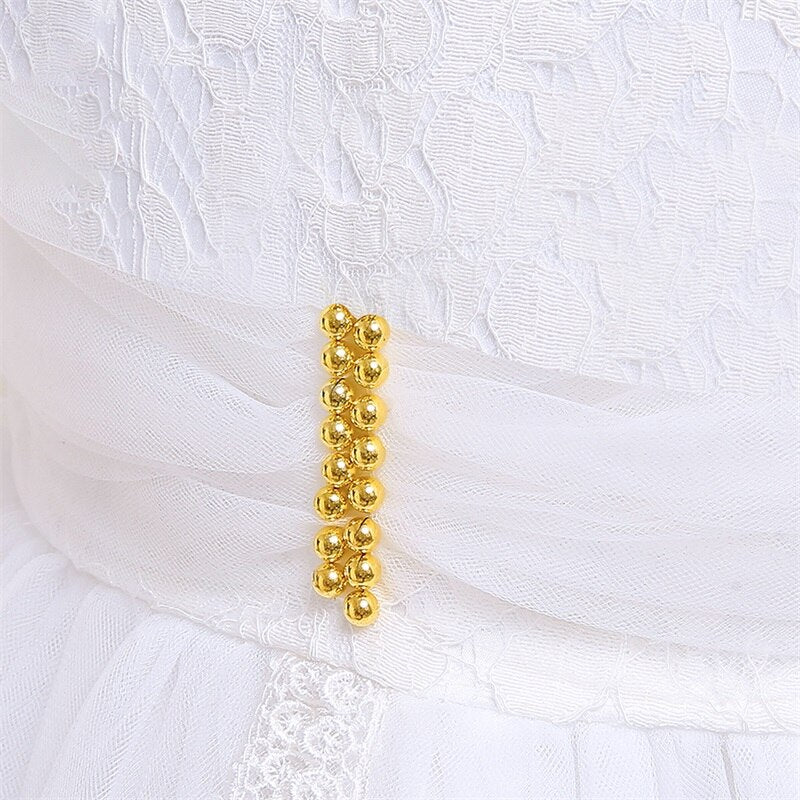 Lace long sleeve white dress