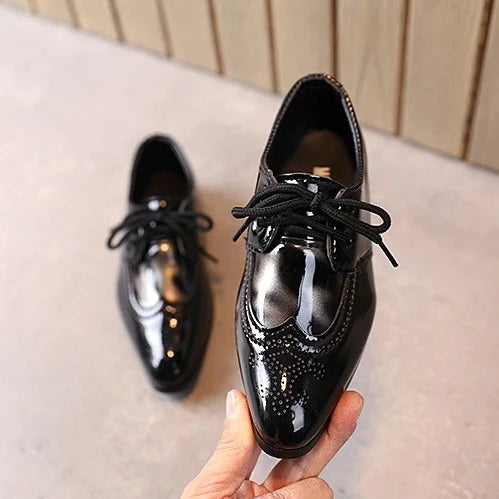 Formal patent oxford lace up shoes