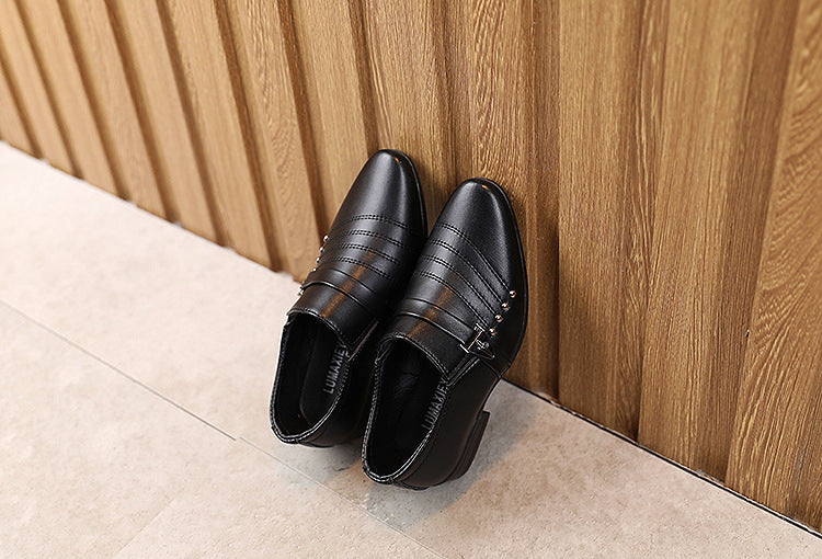 Formal black slip-on shoes