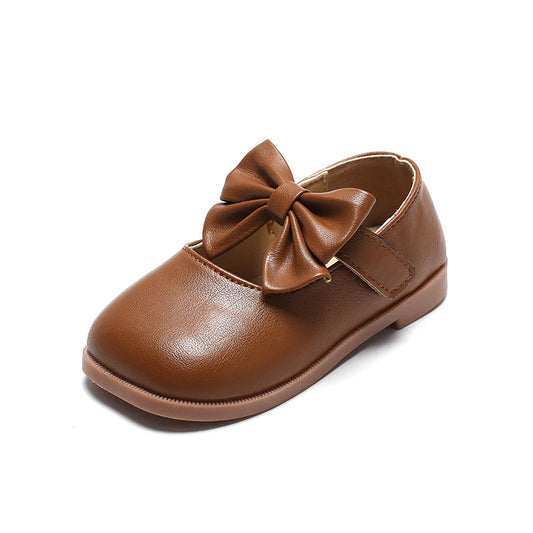 Square toe brown shoes