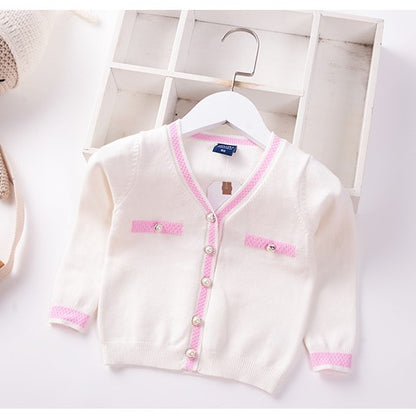 Two tone white and pink cardigan