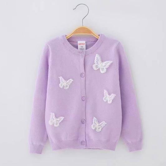 Lavender butterfly cardigan