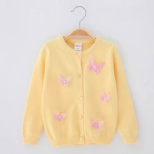 Yellow butterfly cardigan